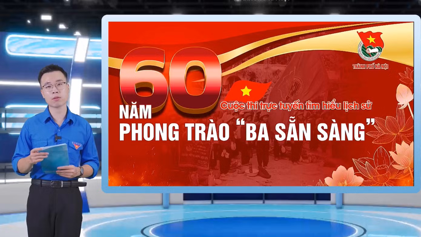 Cuộc thi tìm hiểu lịch sử 60 năm phong trào “Ba sẵn sàng” được tổ chức dưới hình thức thi trắc nghiệm tương tác trực tuyến.