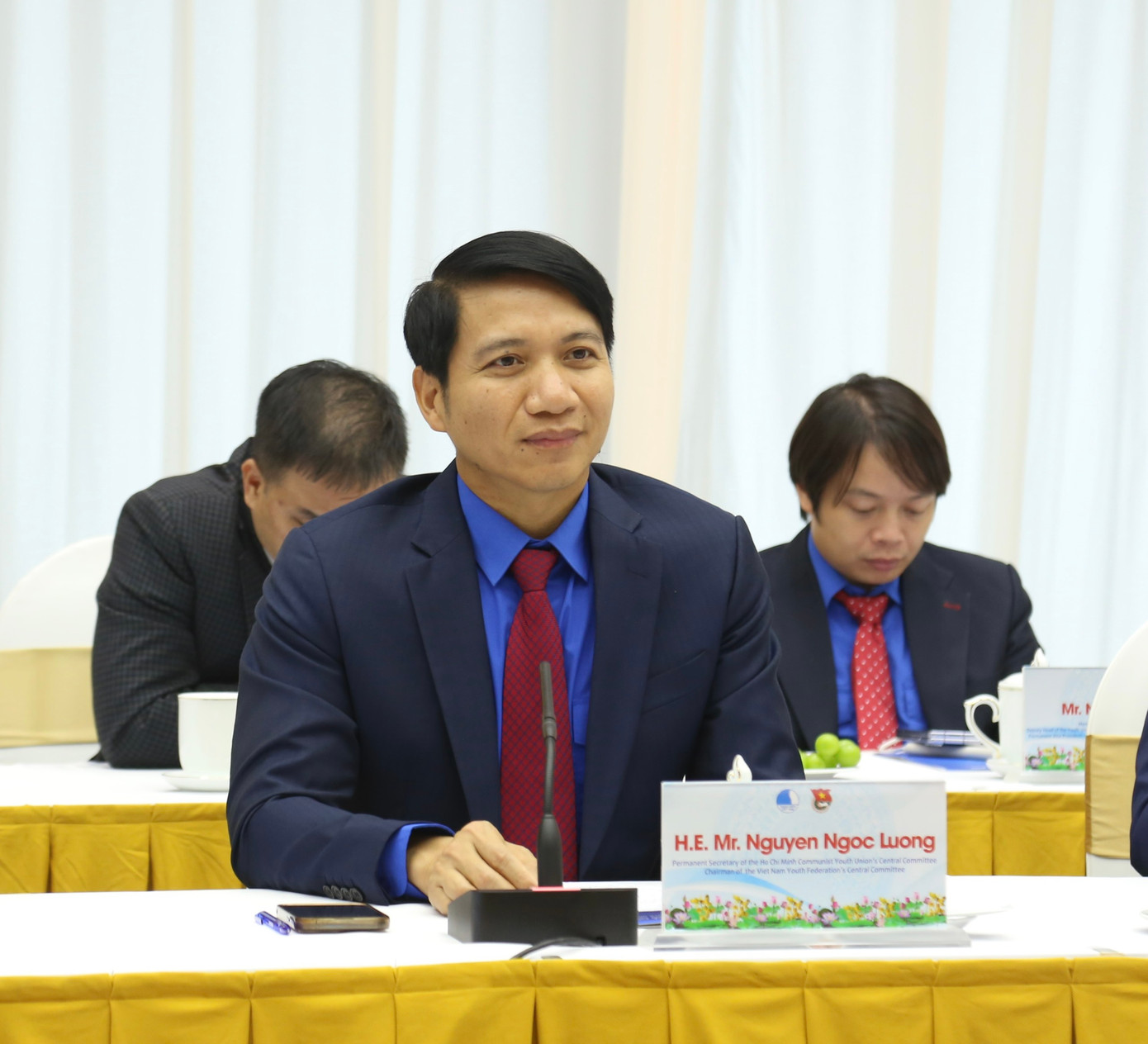 Anh Nguyễn Ngọc Lương phát biểu tại buổi làm việc.