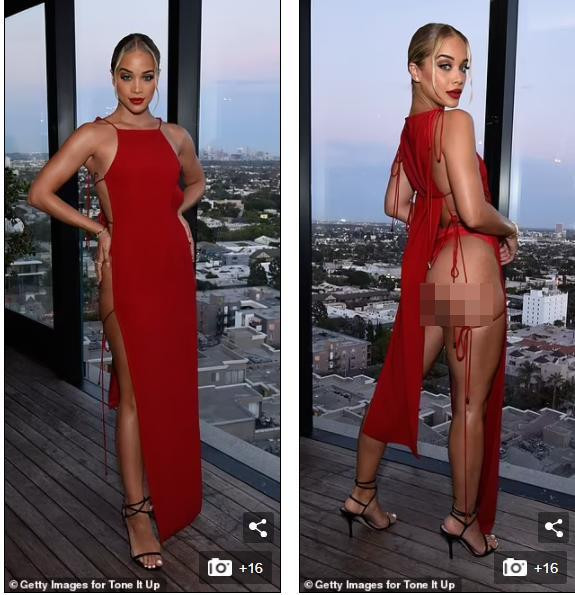 Ở góc ảnh nghiêng từ phía sau, chiếc váy xẻ nửa người phô trọn vòng 3 "bốc lửa" của Ở góc ảnh nghiêng từ phía sau, chiếc váy xẻ nửa người phô trọn vòng 3 "bốc lửa" của