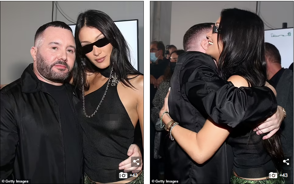 Nàng mẫu 9x vui mừng hội ngộ nhà thiết kế Kim Jones tại sự kiện.