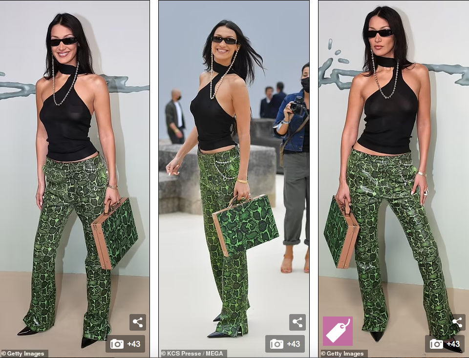 Bella Haidid sở hữu body "cực phẩm" với chiều cao 1m74 với số đo 86-61-86 (cm), là chân dài đắt giá hàng đầu làng thời trang và không thể thiếu trong các tuần lễ thời trang danh tiếng cũng như hầu khắp các sàn catwalk lớn.