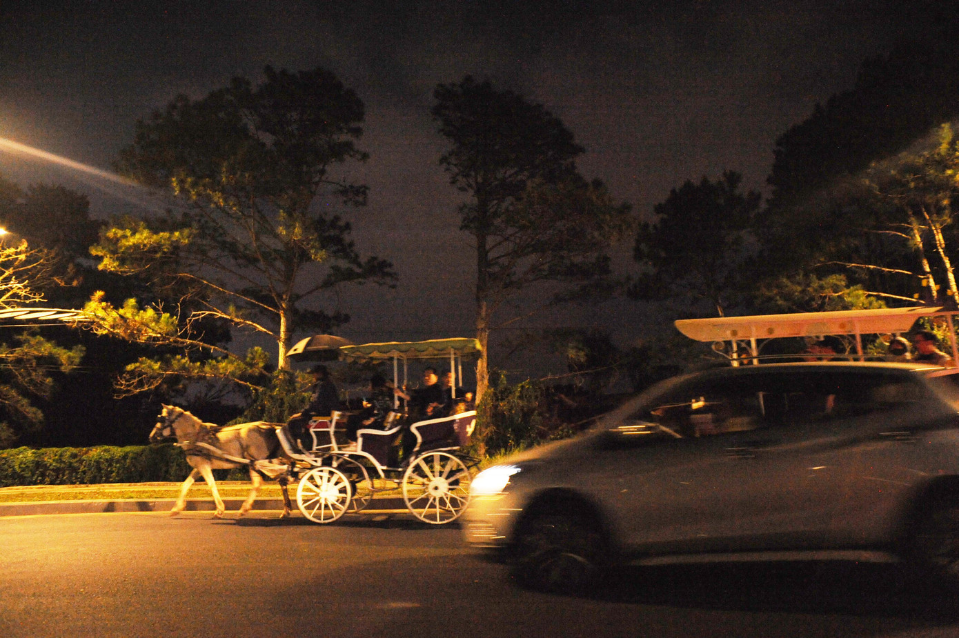 Bên những chiếc ô tô hiện đại với tốc độ phi mã, những chú ngựa thong dong gõ móng guốc trên đường phố