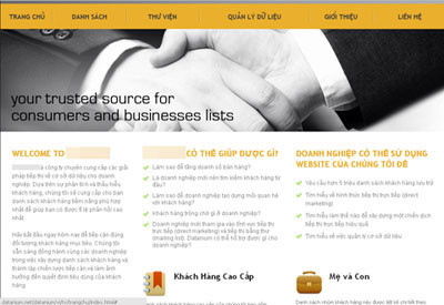 Trang web công ty bán dữ liệu khách hàng đang bị cơ quan công an điều tra