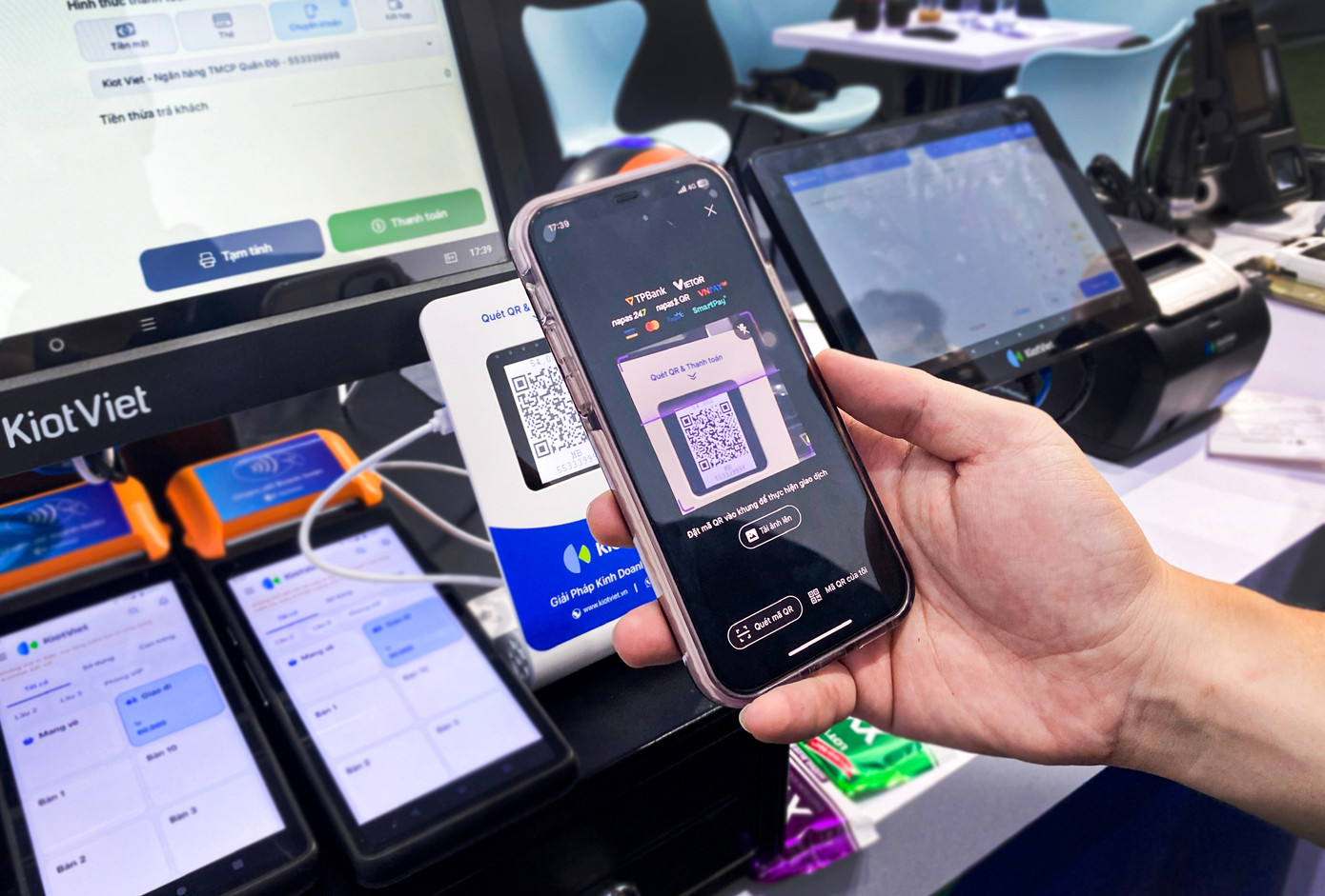 Bộ thiết bị thanh toán KiotViet tại cửa hàng Bộ thiết bị thanh toán KiotViet tại cửa hàng