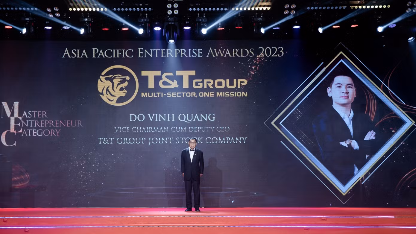 Ông Đỗ Vinh Quang, Phó Chủ tịch HĐQT T&T Group được vinh danh Doanh nhân xuất sắc Châu Á 2023 Ông Đỗ Vinh Quang, Phó Chủ tịch HĐQT T&T Group được vinh danh Doanh nhân xuất sắc Châu Á 2023