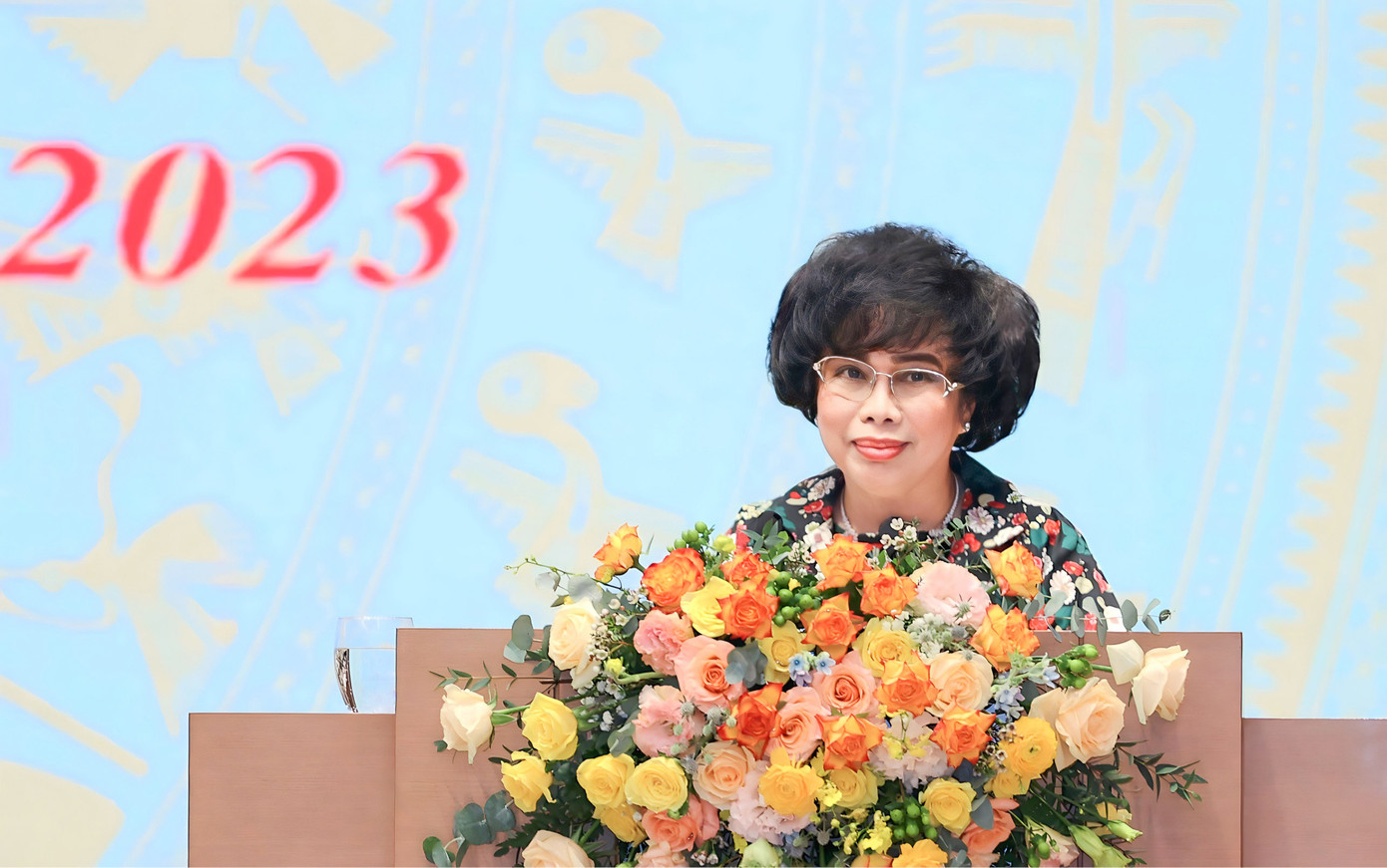 Anh hùng lao động Thái Hương tại cuộc gặp