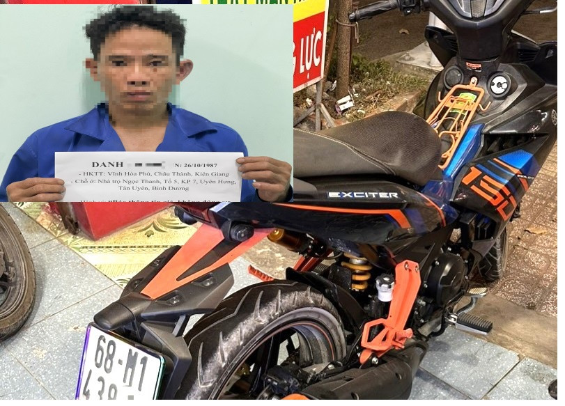 Ông D.T hoang báo tin giả và chiếc xe máy mang đi cầm cố