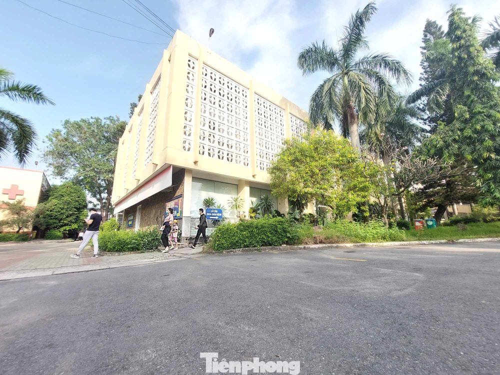 Bệnh viện Đa khoa tỉnh Bình Dương được che phủ bởi cây xanh.