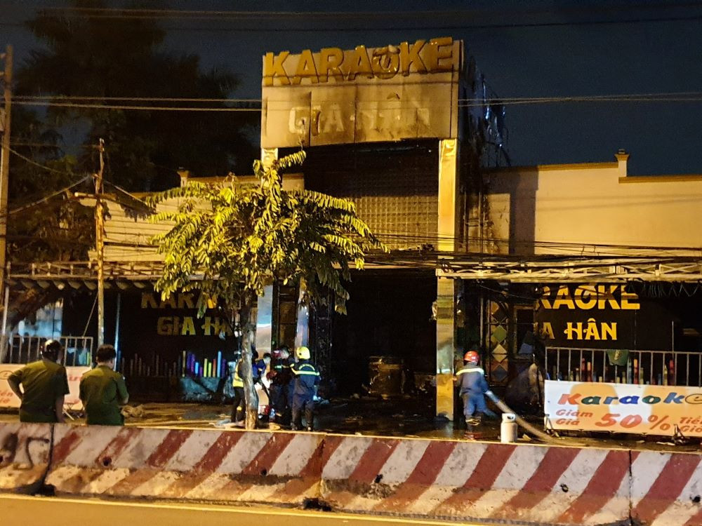 Hiện trường vụ cháy. Hiện trường vụ cháy.