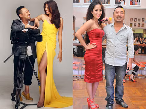 Bên người đẹp nào, Quang Dũng cũng thể hiện rất tình tứ và đáng yêu