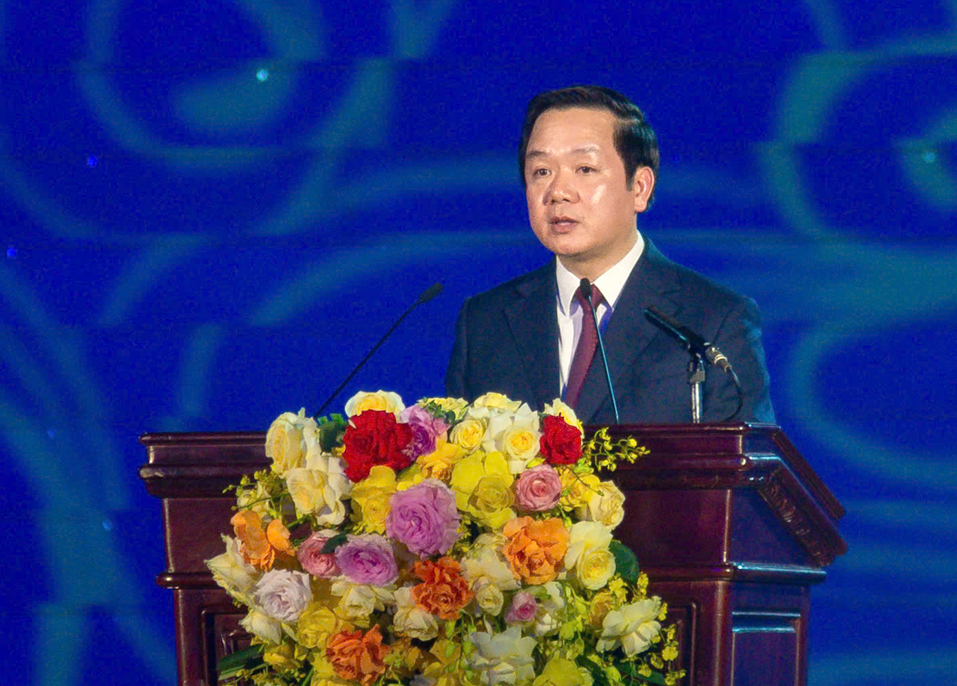 Ông Phạm Quang Ngọc - Chủ tịch UBND tỉnh Ninh Bình phát biểu tại Festival. Ảnh: N.L. Ông Phạm Quang Ngọc - Chủ tịch UBND tỉnh Ninh Bình phát biểu tại Festival. Ảnh: N.L.