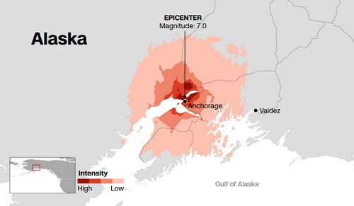Đường gãy nứt, nhà cửa rung chuyển vì động đất 7 độ ở Alaska ảnh 2