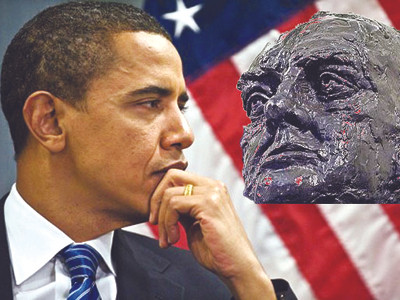 Ông Obama cũng khá đau đầu vì bức tượng Churchill
