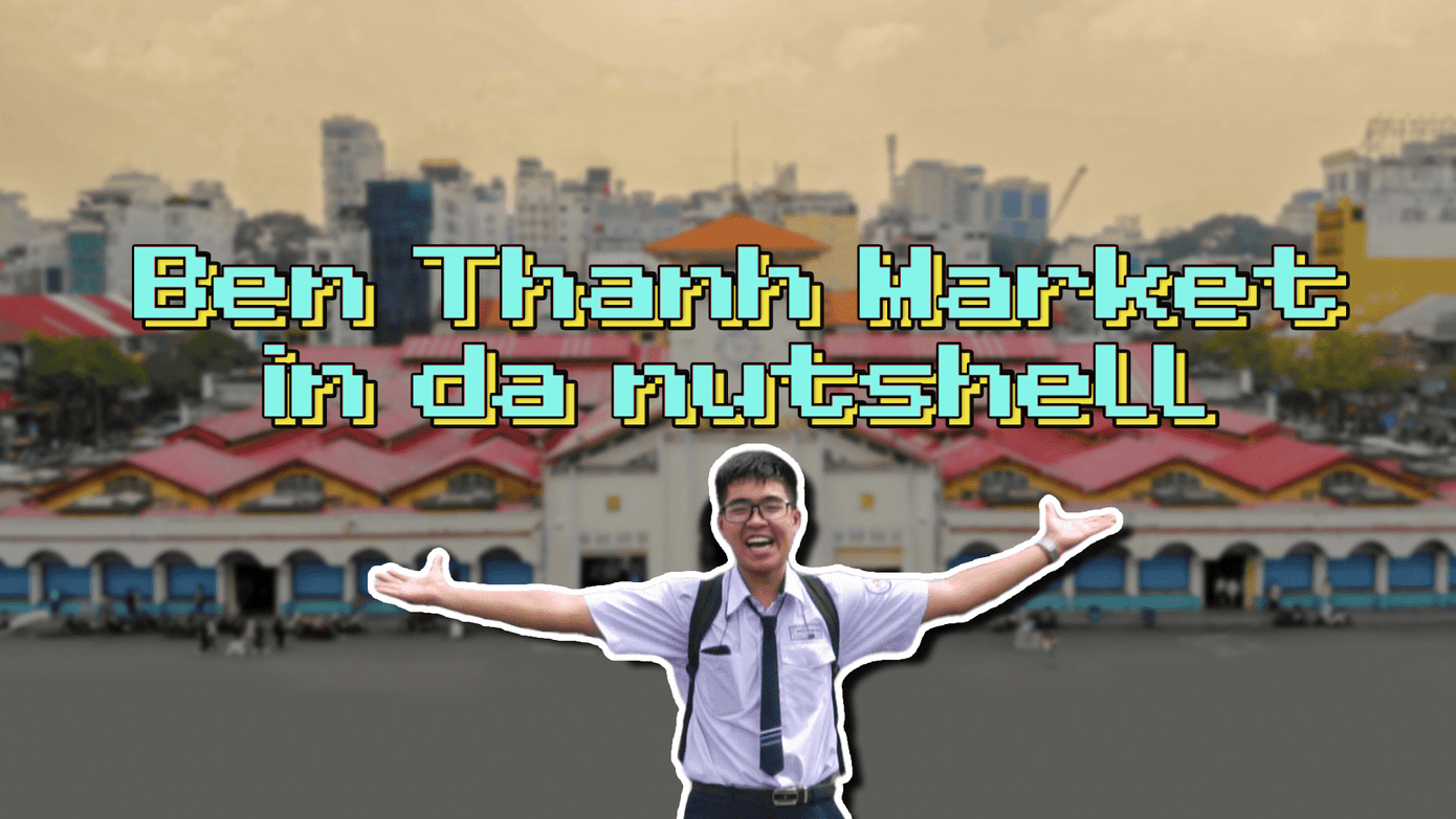 Chợ Bến Thành được các bạn học sinh lớp 12A1 khai thác với một năng lượng vui vẻ, trẻ trung qua sản phẩm video của nhóm.