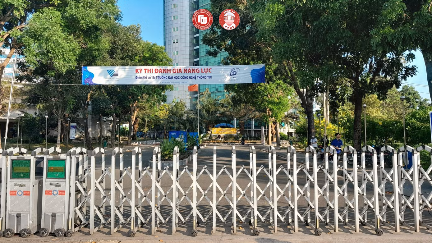 Một trong các điểm thi được đặt tại làng đại học là trường ĐH Công nghệ Thông tin. Ảnh: FTU.