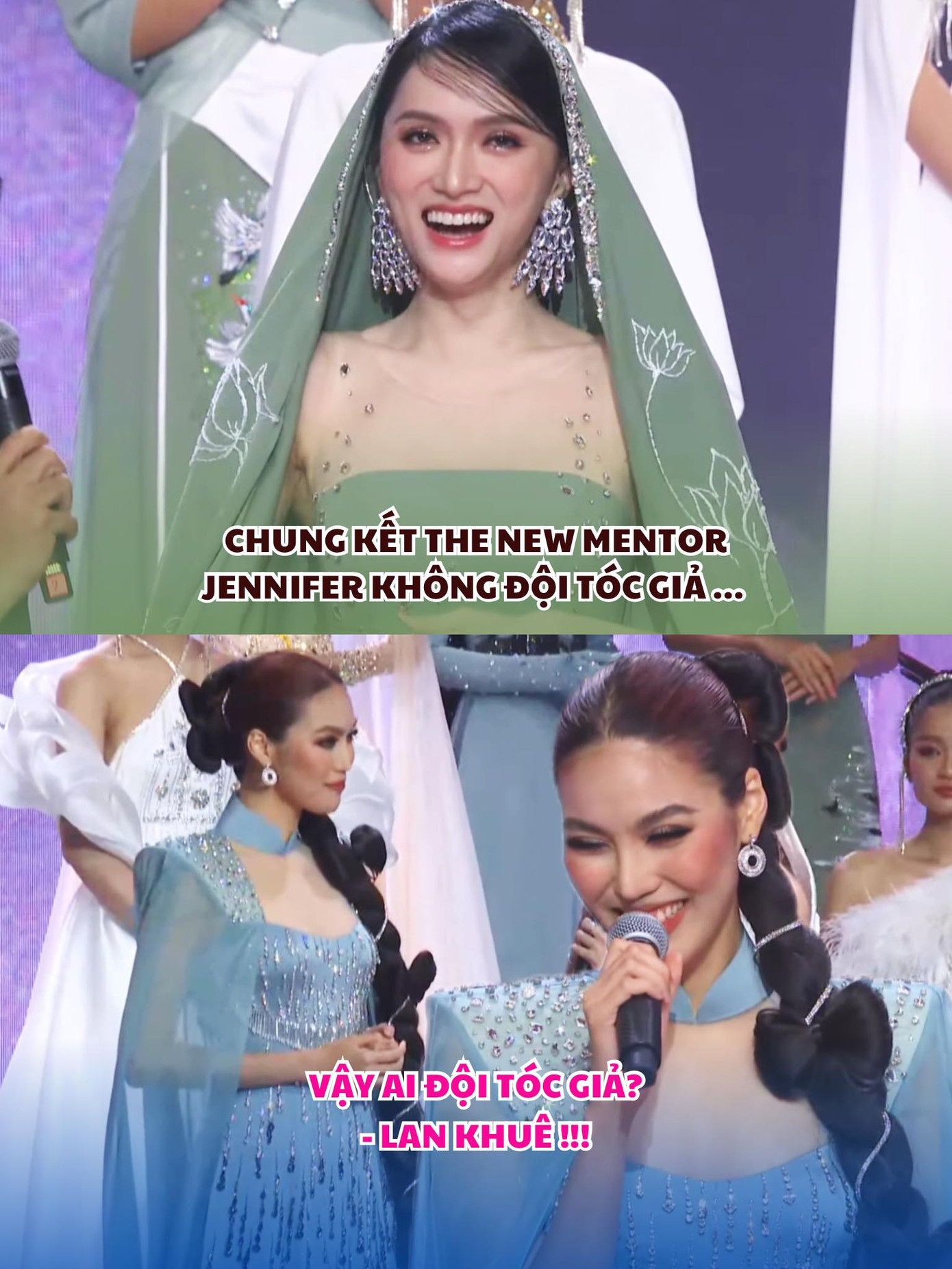 Tóc giả của Lan Khuê có phải do chính &quot;bà hoàng tóc giả&quot; Hương Giang cho mượn?