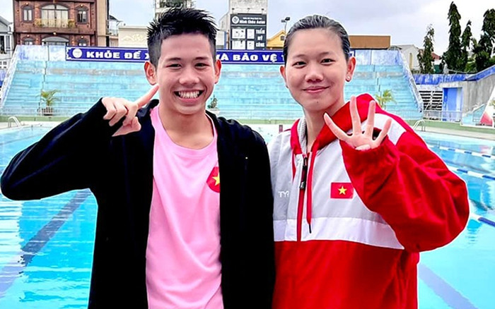 Hai chị em Ánh Viên - Quang Thuấn có vẻ ngoài khá giống nhau.