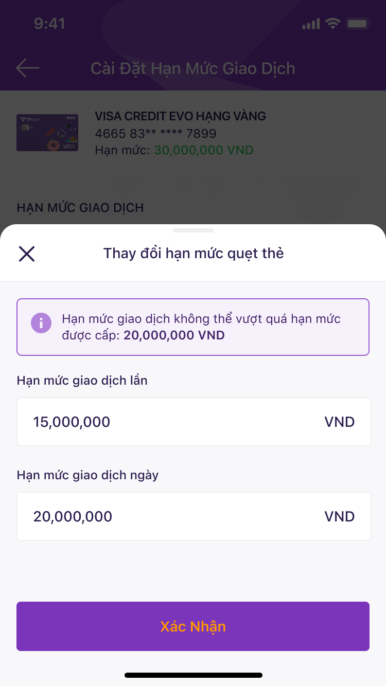 Nhiều ứng dụng ngân hàng cho phép bạn cài hạn mức thanh toán hay rút tiền.
