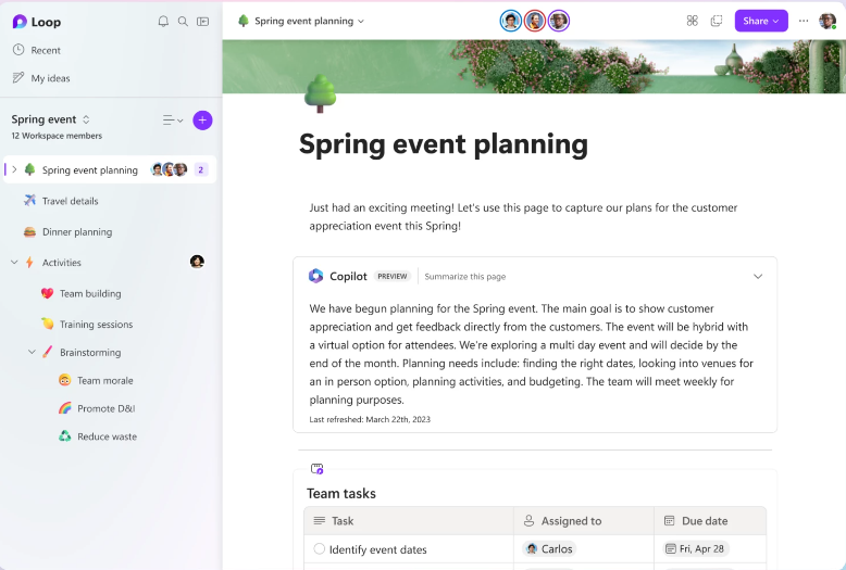 Copilot khiến Loop như “hổ mọc thêm cánh” với những tính năng độc đáo. Copilot khiến Loop như “hổ mọc thêm cánh” với những tính năng độc đáo.