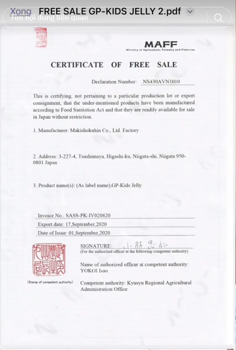 Các chứng nhận, giấy tờ sản phẩm đều không đúng với những gì mà kênh TikTok này chia sẻ. Các chứng nhận, giấy tờ sản phẩm đều không đúng với những gì mà kênh TikTok này chia sẻ.