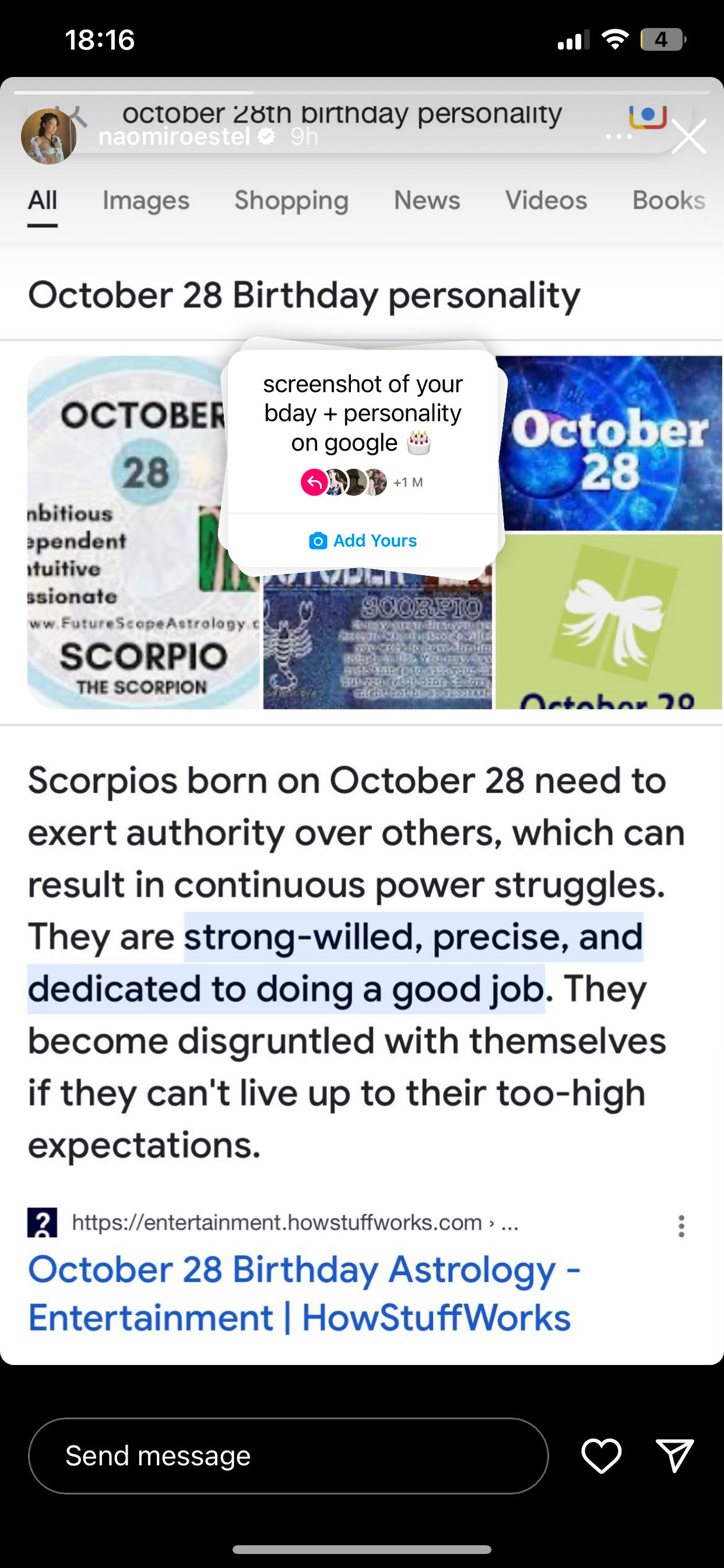 Naomi được đánh giá là một người có ý chí mạnh mẽ và luôn hết lòng vì công việc. Naomi được đánh giá là một người có ý chí mạnh mẽ và luôn hết lòng vì công việc.