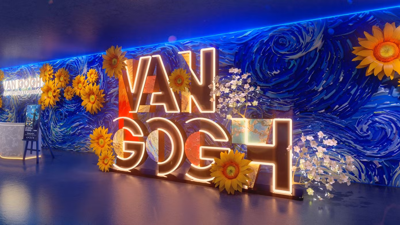 Một số khu vực triển lãm Van Gogh nổi bật tại Giga Mall Thủ Đức.