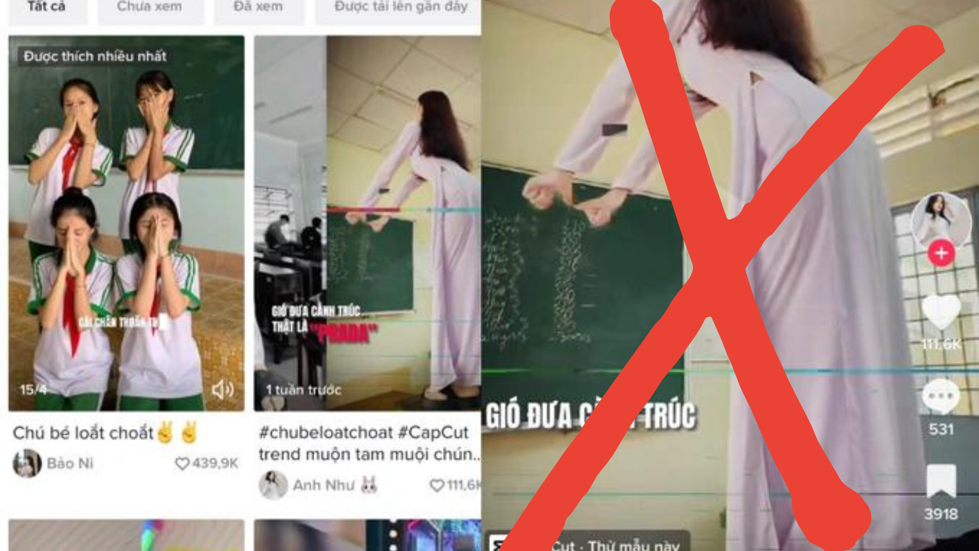 Nhiều video bắt trend có hình ảnh, nội dung lố, thô tục. Nhiều video bắt trend có hình ảnh, nội dung lố, thô tục.