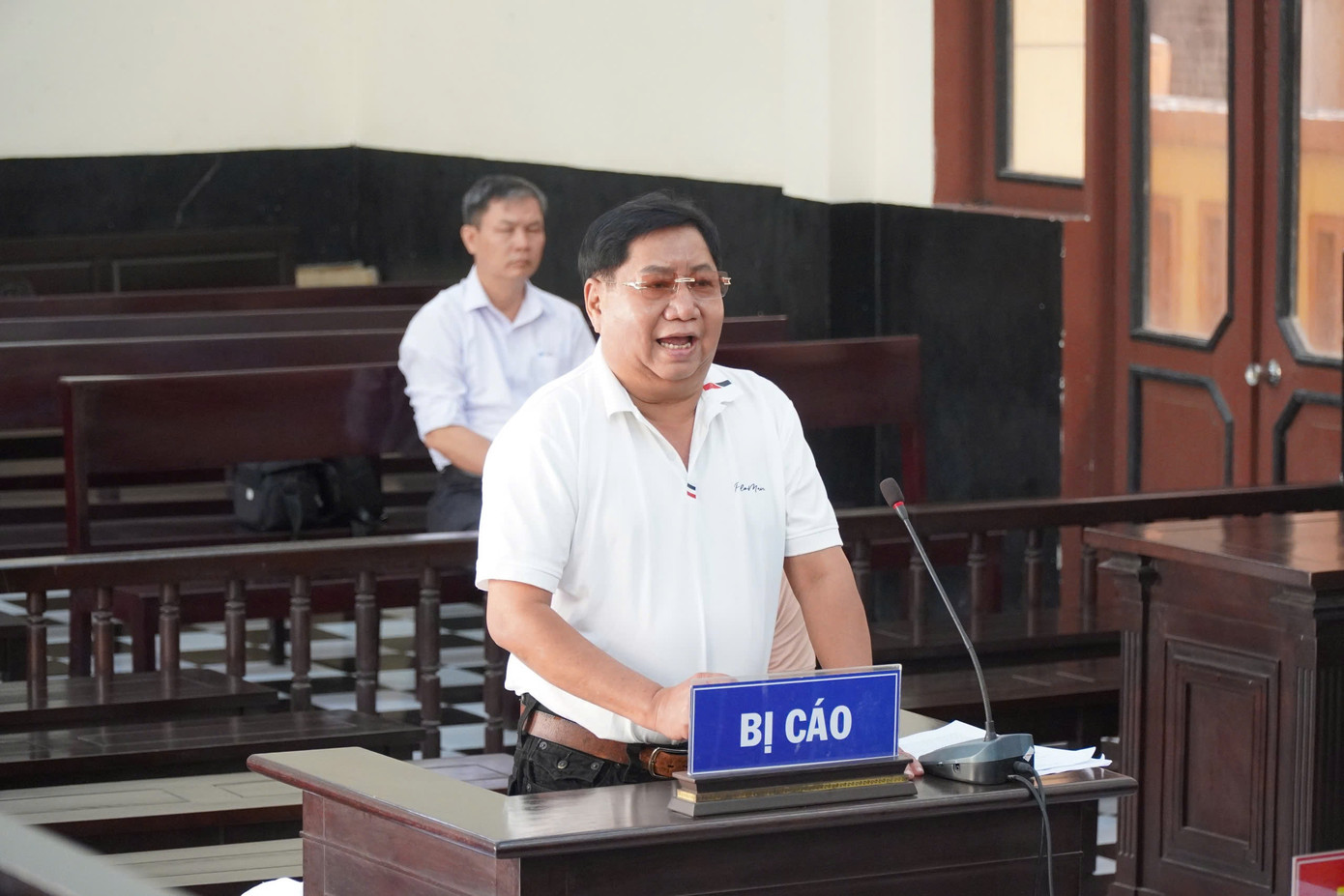 Bị cáo Thanh tại phiên toà.