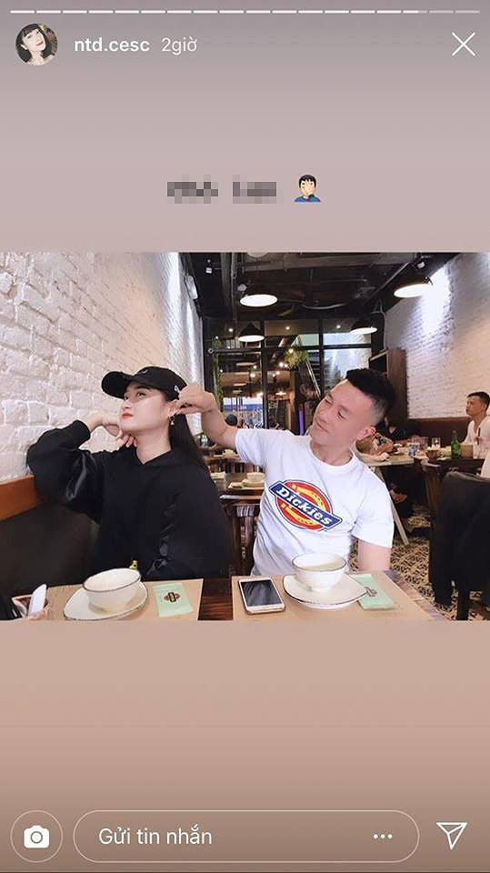 Thủ môn Lâm Tây và bạn gái tin đồn đăng ảnh ăn bún chả trên Instagram ảnh 2