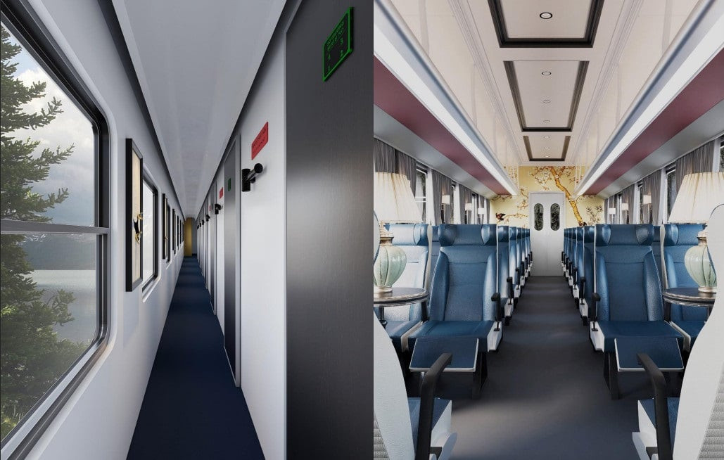 Bản thiết kế khu vực ghế ngồi của tuyến SE19/SE20 (Ảnh: VNR). Bản thiết kế khu vực ghế ngồi của tuyến SE19/SE20 (Ảnh: VNR).