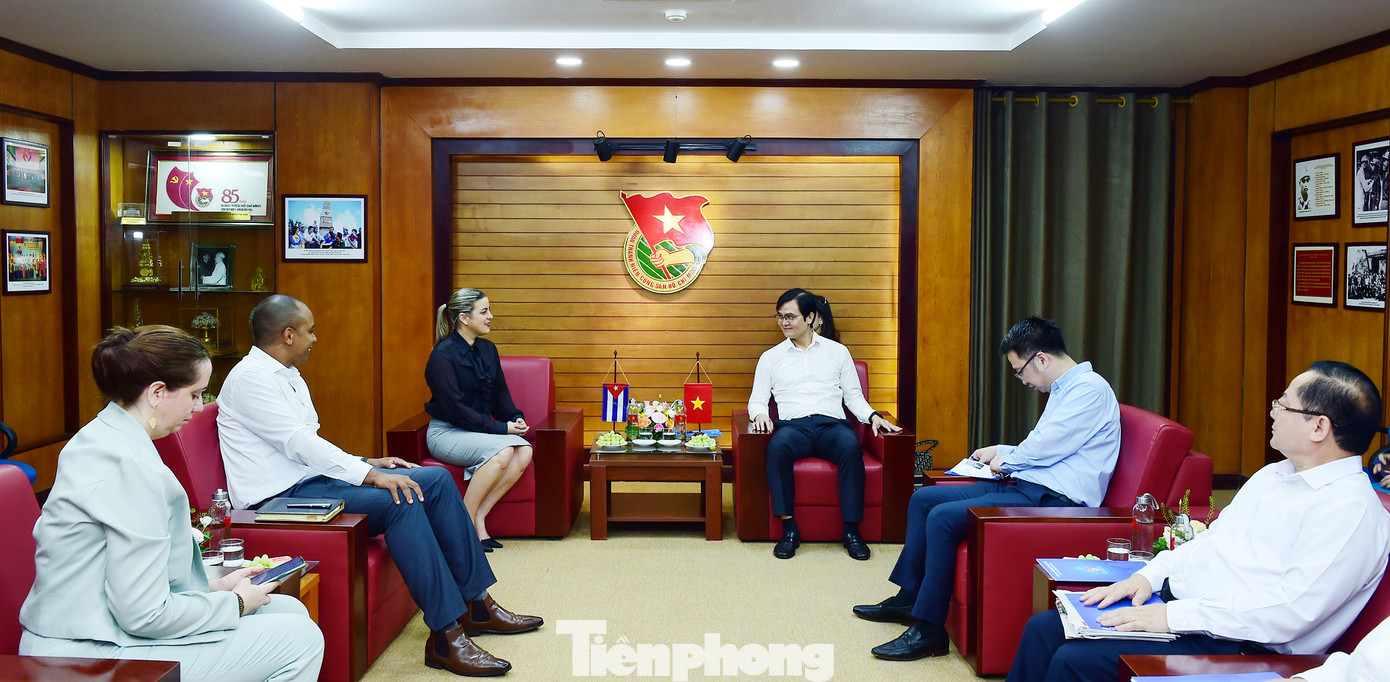 Quang cảnh buổi tiếp. Ảnh: Xuân Tùng