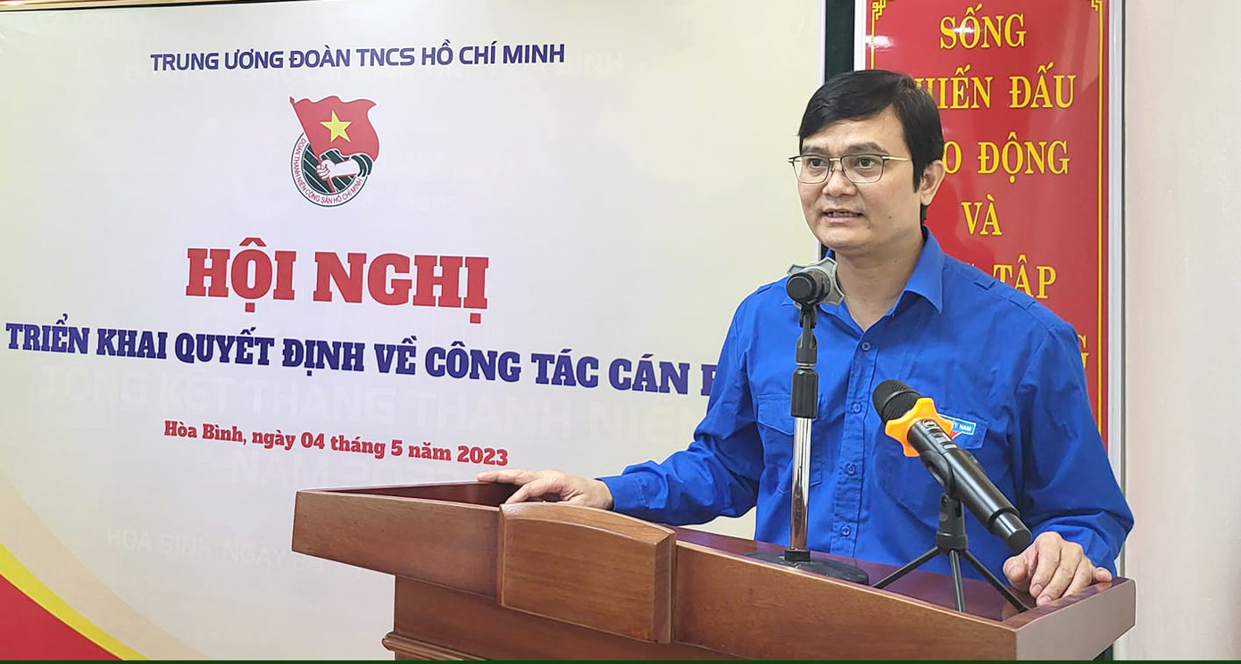 Bí thư thứ nhất T.Ư Đoàn Bùi Quang Huy phát biểu tại hội nghị. Ảnh: TĐHB Bí thư thứ nhất T.Ư Đoàn Bùi Quang Huy phát biểu tại hội nghị. Ảnh: TĐHB