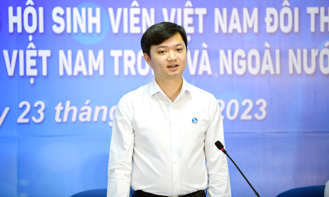 Anh Nguyễn Minh Triết cho biết, công tác theo dõi, bám sát tình hình hội viên, sinh viên được T.Ư Hội SVVN triển khai thường xuyên, liên tục. Ảnh: Xuân Tùng
