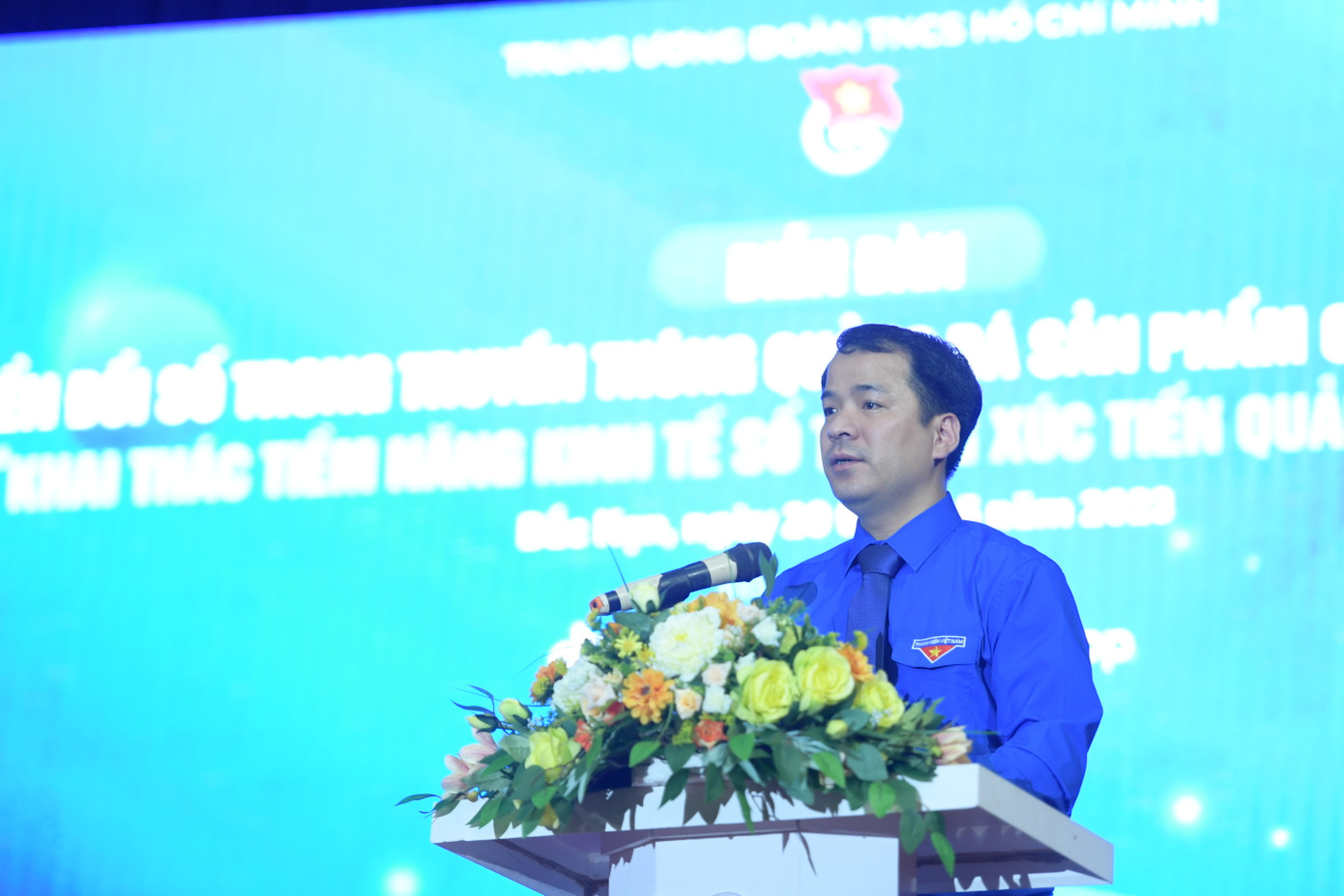 Anh Ngô Văn Cương phát biểu tại chương trình. Ảnh: DT