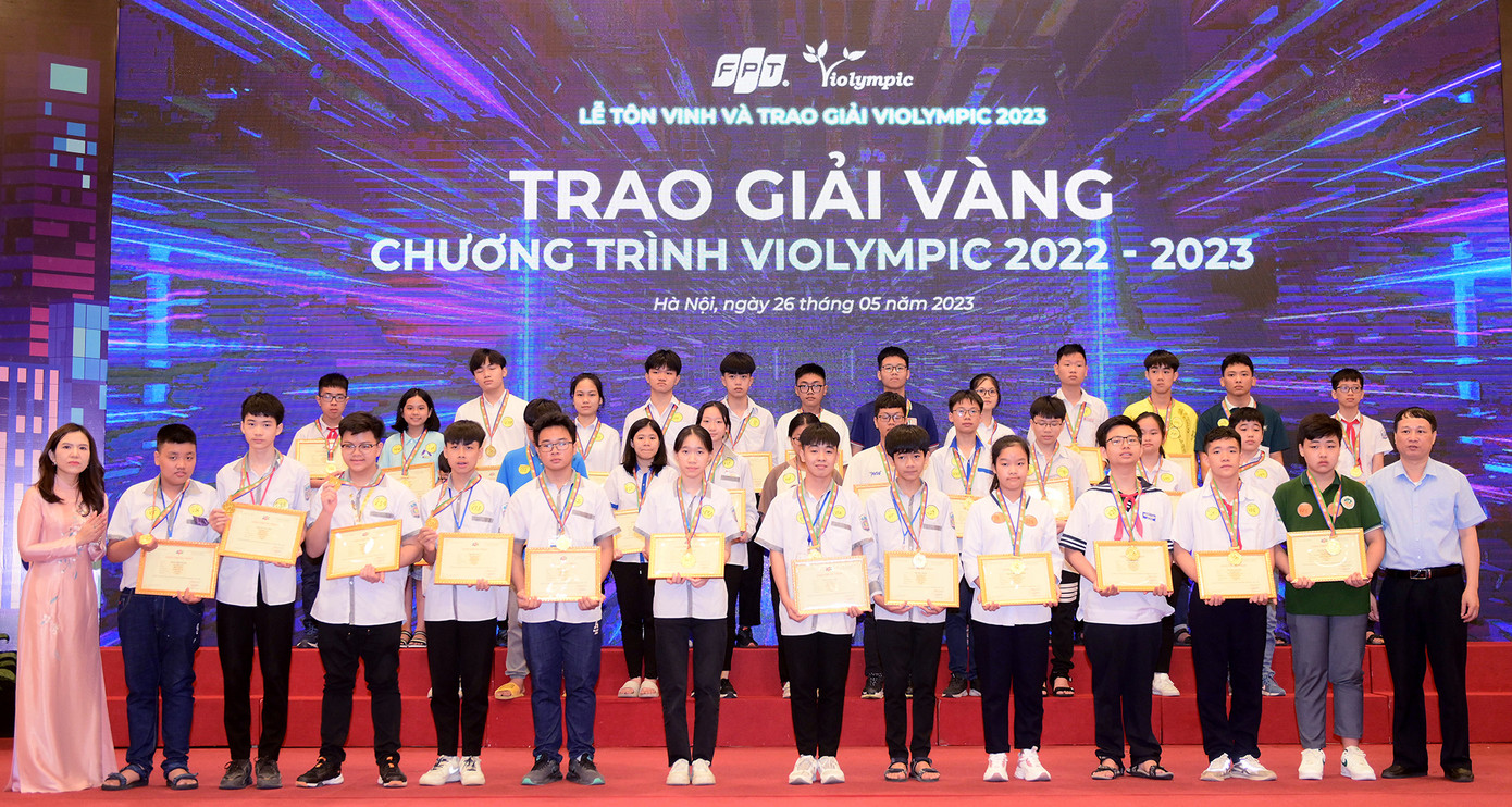 Năm học 2022 - 2023 có hơn 21 nghìn học sinh được vinh danh, trao giải ở sân chơi Violympic. Ảnh: BTC