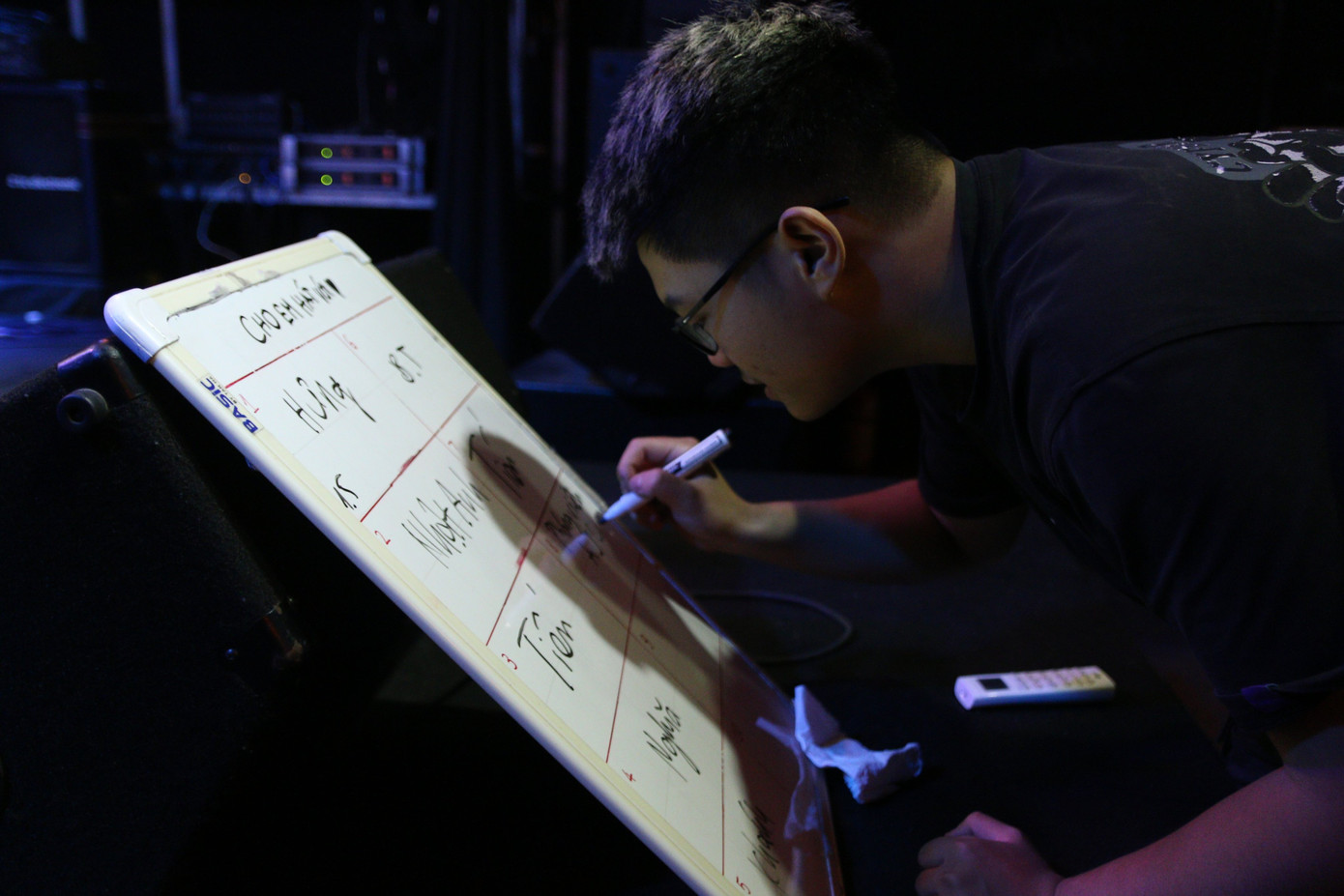 Khán giá đăng ký tên và chờ đến lượt.