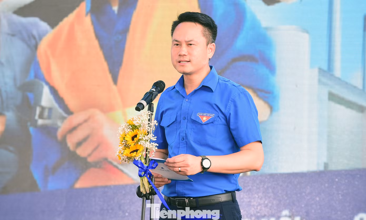 Anh Nguyễn Kim Quy phát biểu tại chương trình. Ảnh: Xuân Tùng