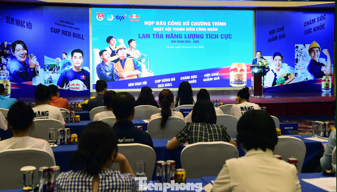 Chương trình họp báo Ngày hội Thanh niên công nhân - Lan tỏa năng lượng tích cực giai đoạn 2023 - 2025. Ảnh: Xuân Tùng Chương trình họp báo Ngày hội Thanh niên công nhân - Lan tỏa năng lượng tích cực giai đoạn 2023 - 2025. Ảnh: Xuân Tùng