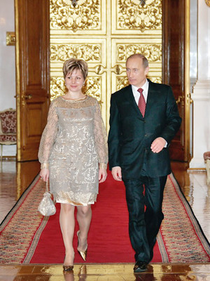 Elena Gagarina và Vladimir Putin trong điện Kremli