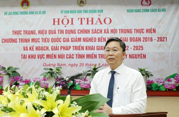 Chủ tịch UBND tỉnh Quảng Nam Lê Trí Thanh nhấn mạnh: Tín dụng chính sách xã hội đã làm thay đổi căn bản nhận thức đồng bào DTTS tại miền núi