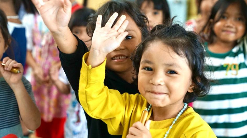 Nụ cười hồn nhiên của những em nhỏ trong chuỗi hoạt động của GREENFEED tại mái ấm nhân dịp 1/6 vừa qua