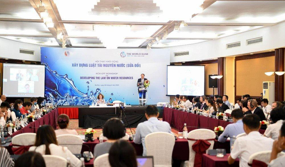 Quảng cảnh hội thảo khởi động xây dựng Luật Tài nguyên nước sửa đổi.