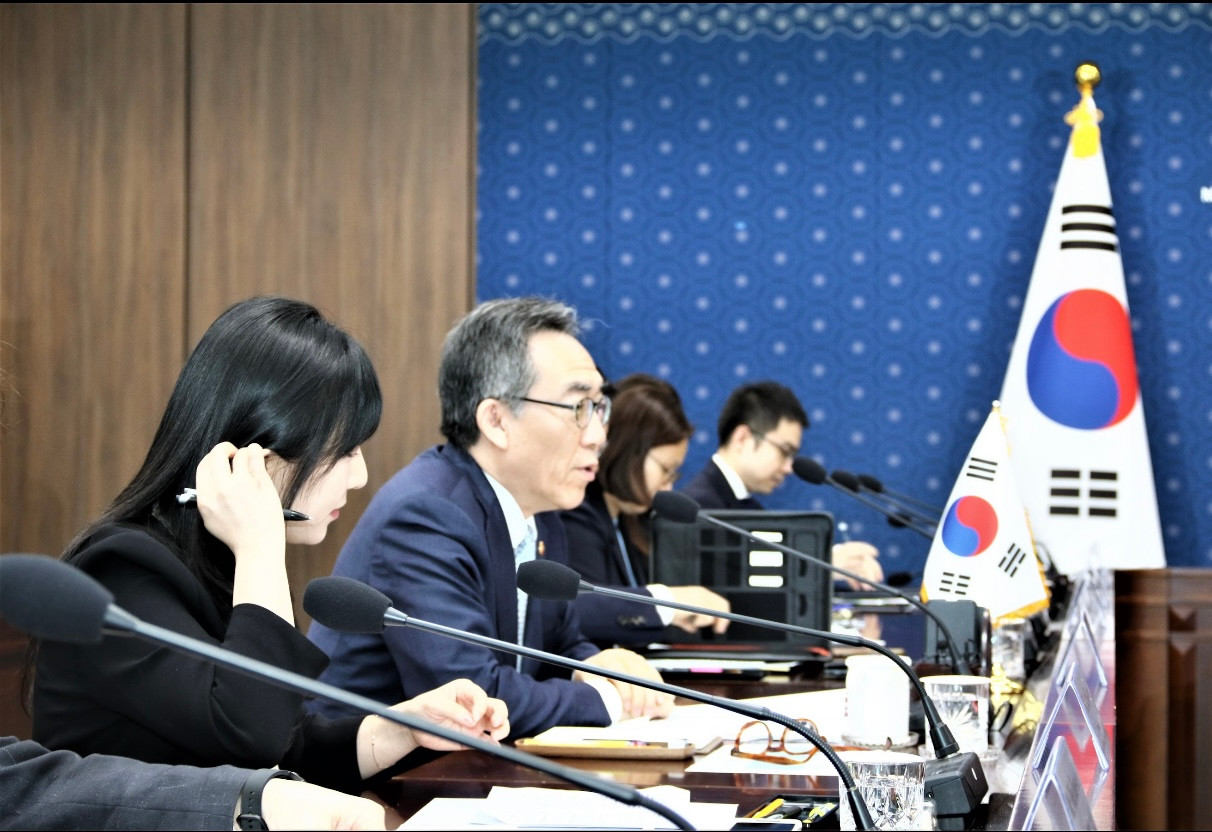 Bộ trưởng Cho Tae-yeol tại cuộc hội đàm. (Ảnh: Mofa)