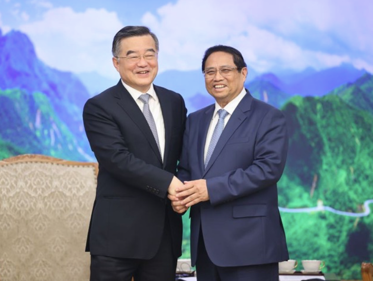 Thủ tướng Phạm Minh Chính tiếp Phó Ủy viên trưởng Nhân đại Trung Quốc Trương Khánh Vĩ. (Ảnh: VGP)