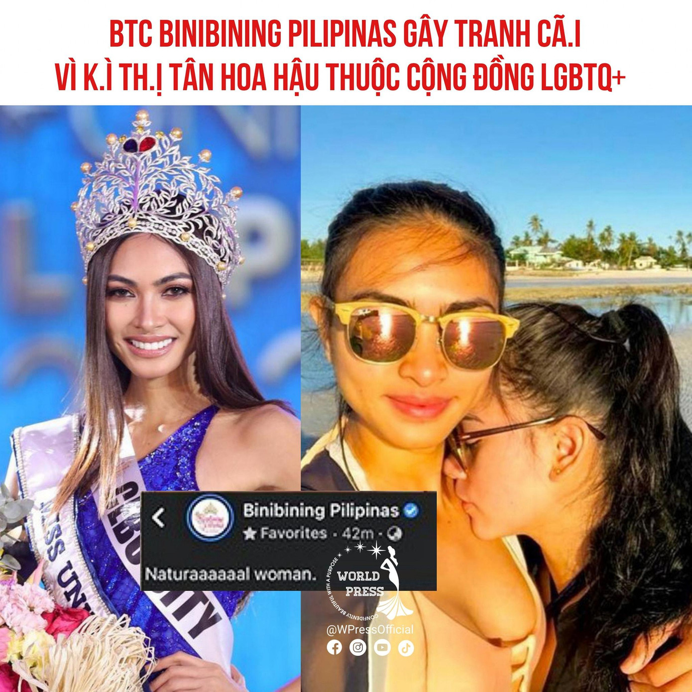 BTC Binibining Pilipinas với bài viết gây tranh cãi. BTC Binibining Pilipinas với bài viết gây tranh cãi.