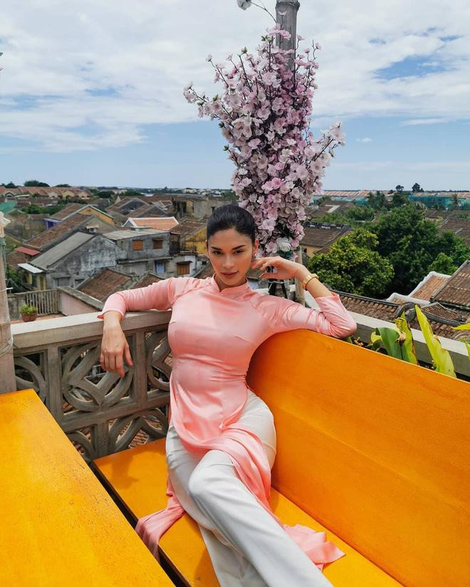 Năm 2019, Hoa hậu Hoàn vũ 2015 Pia Wurtzbach đã có chuyến du lịch tới Hội An và có dịp khoe sắc với tà áo dài Việt Nam.