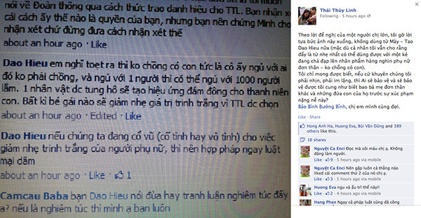 Những facebooker tử tế chia sẻ nỗi bức xúc với Thái Thùy Linh