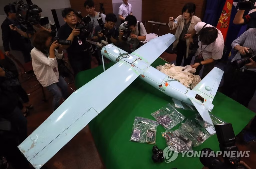 UAV Triều Tiên bị rơi năm 2017. Ảnh: Yonhap UAV Triều Tiên bị rơi năm 2017. Ảnh: Yonhap