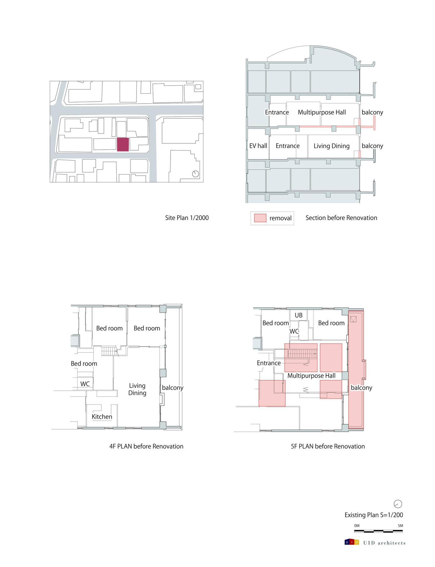Sơ đồ cấu trúc nhà sau khi cải tạo.