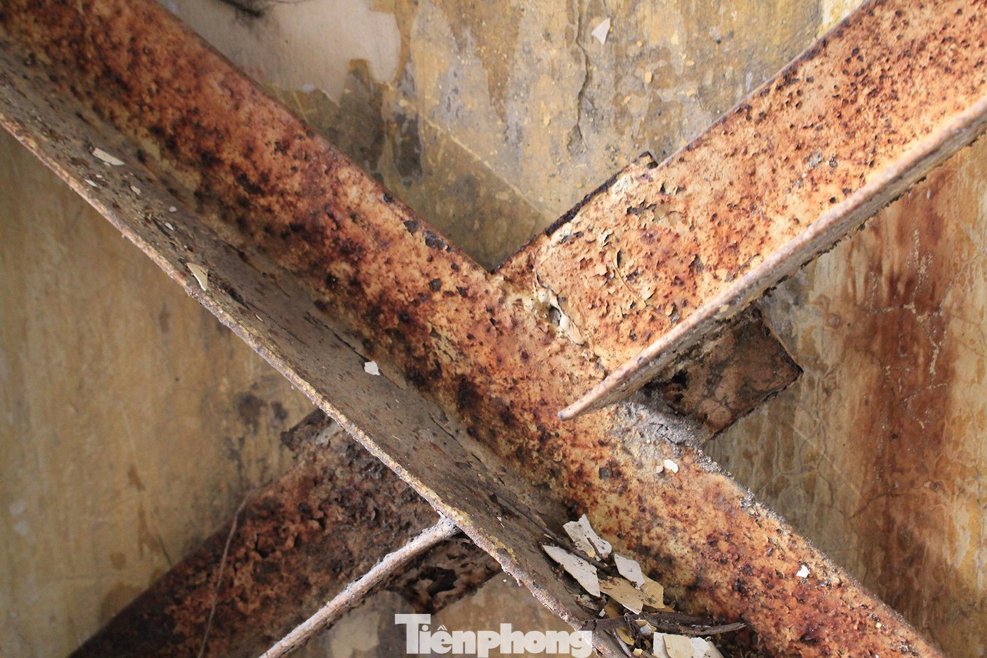 Những hộ dân còn trụ lại ở nhà A tập thể Ngọc Khánh cho biết họ đang sống trong nơm nớp lo sợ vì nhận thấy từ lâu tòa nhà đã xuống cấp nghiêm trọng khi các mảng tường đều nứt vỡ, ngấm nước, bong tróc nặng; phần cót ép trần đã mục nát, rơi vỡ trong khi các cột nhà lộ rõ lõi sắt han gỉ.